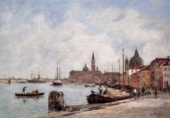 尤金 佈丹 Venice, the Dock of the Giudecca